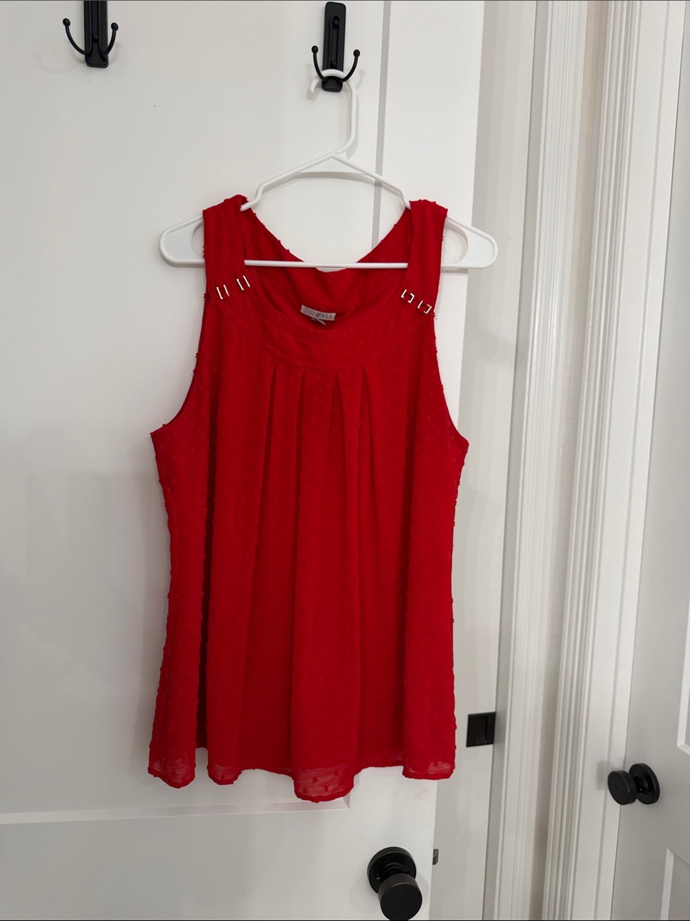 Roz & Ali Bright Red Sleeveless Tank Top